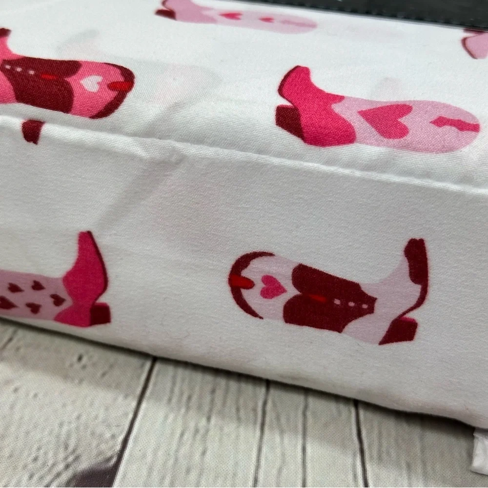 Cynthia Rowley microfiber full sheet set cowgirl Boot & hearts western coquette